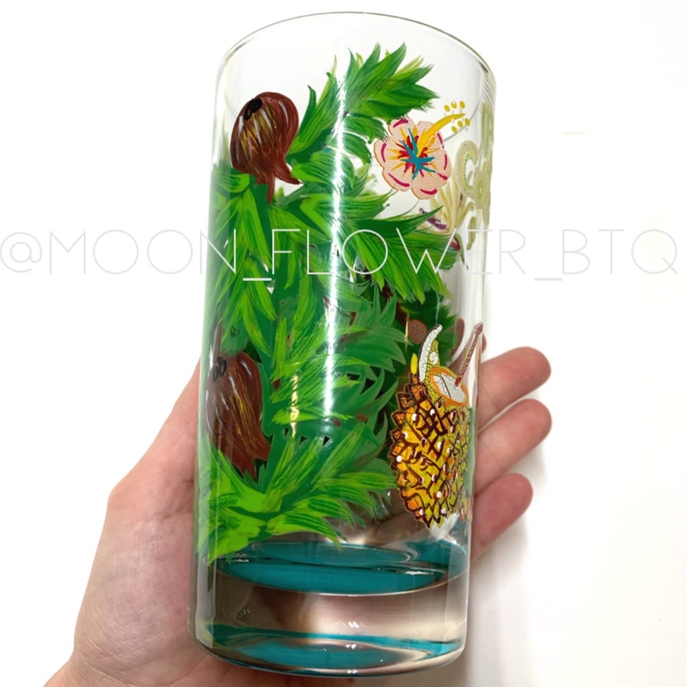 Lolita Pina Colada Hand Painted Cocktail Glass 16oz Tropical Gift Box - Picture 6 of 13